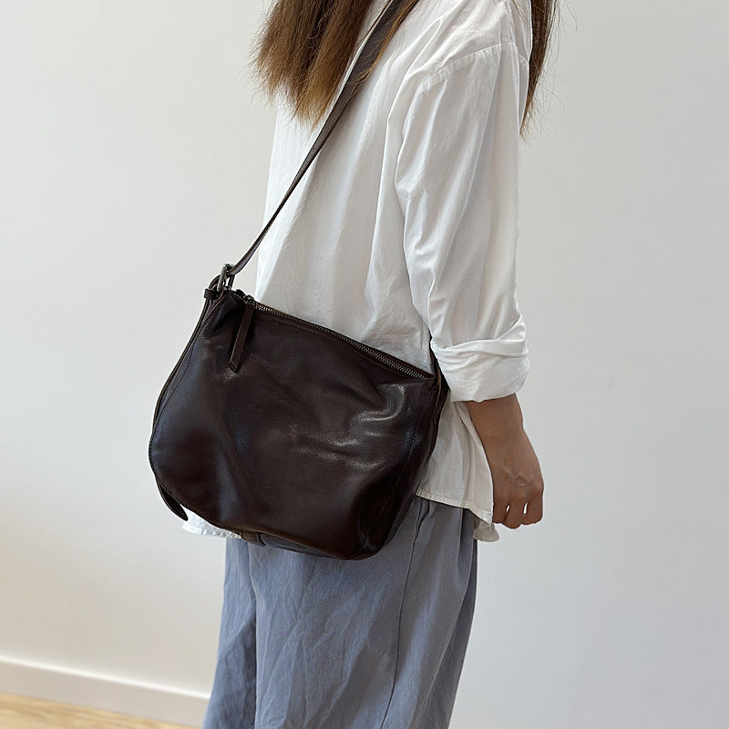Women Genuine Leather Office Messenger Bag