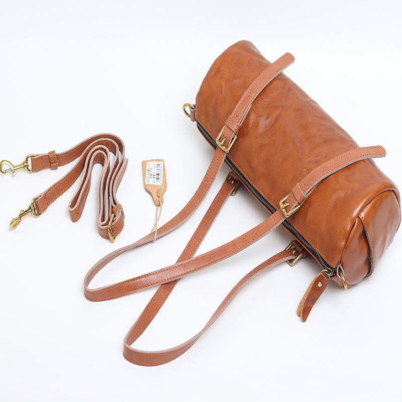 Women Leather Shoulder Bag Retro Underarm Pillow Purse