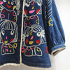 Retro Embroidered Denim Jacket for Women