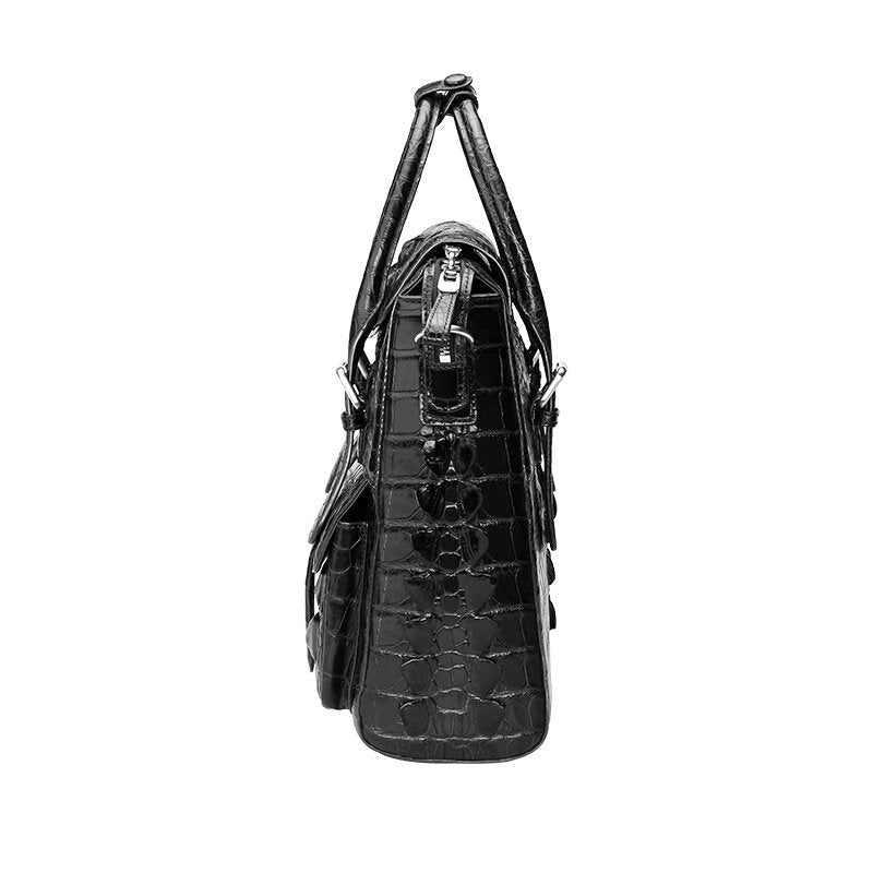 Men’s Siamese Crocodile Leather Handbag