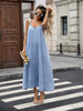 Denim Overall Dress With Pocket