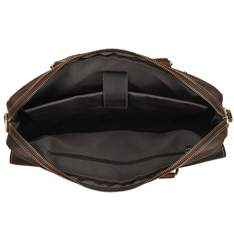 Genuine Leather Office Messenger Bag for Men