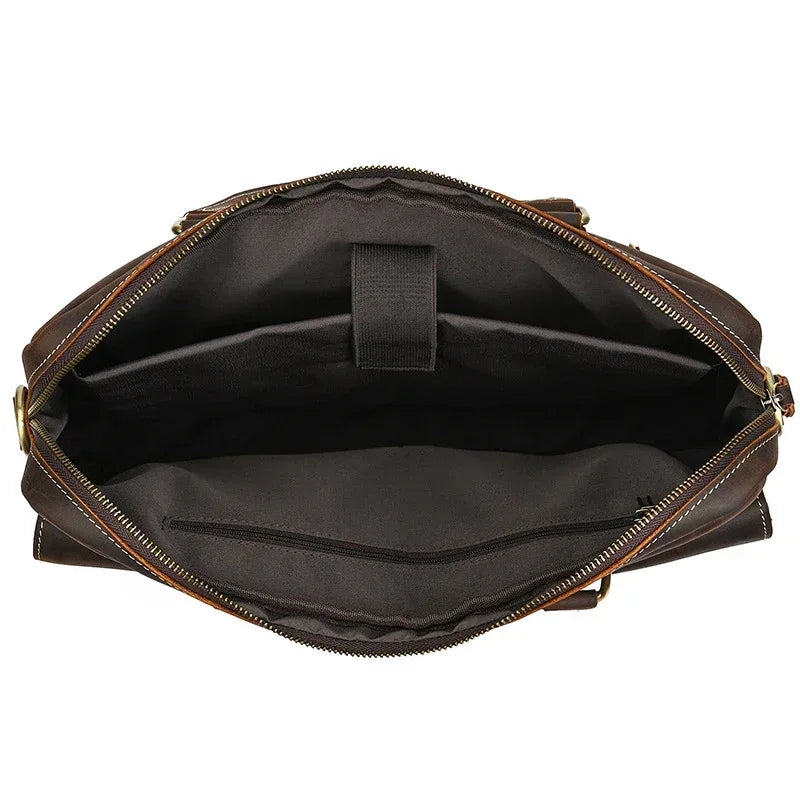 Genuine Leather Office Messenger Bag for Men