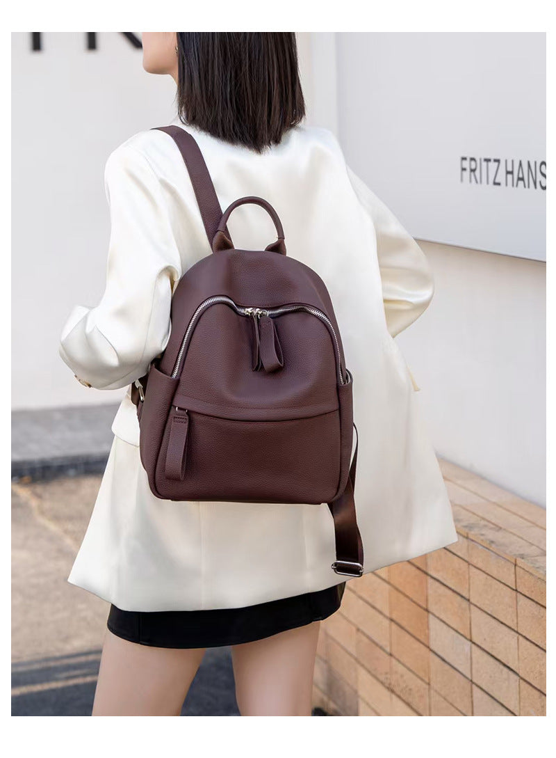 genuine leather mini rucksack womens