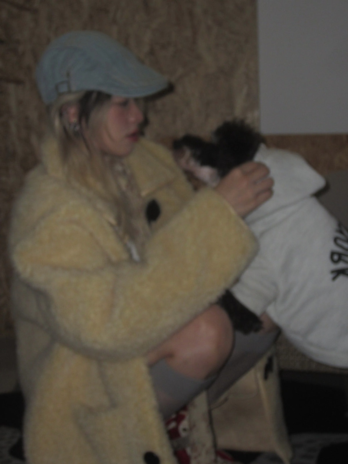 Women’s Full Wool Fur Coat Corn Yellow Shearling Winter Jacket
