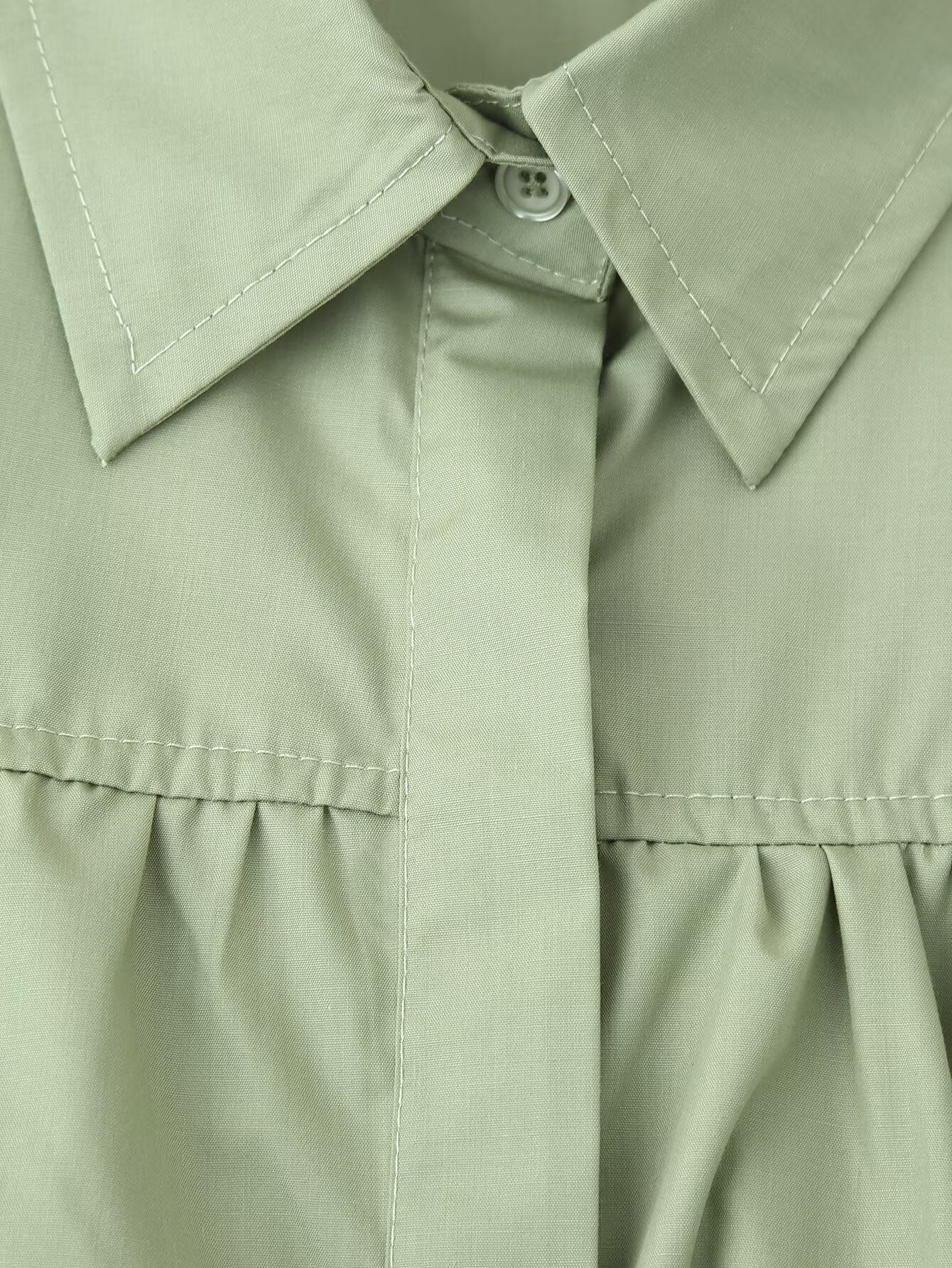 Flare Sleeve Loose-Fit Woven Women's Shirt