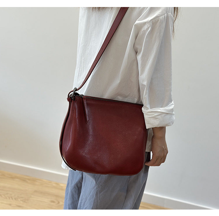 Women Genuine Leather Office Messenger Bag