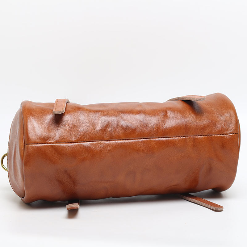 Women Leather Shoulder Bag Retro Underarm Pillow Purse
