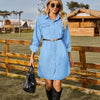 Lightweight Oversized Denim Long Shirt Dress for Women