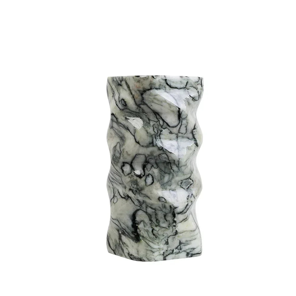 Large Marble Flower Vase Modern Decorative Marble Art Vase