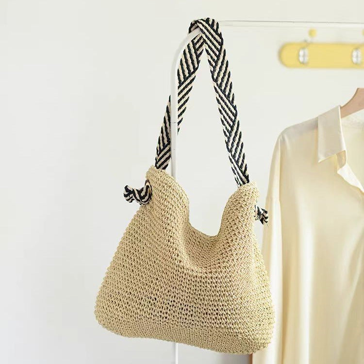 Woven Straw Underarm Bag Summer Beach Purse