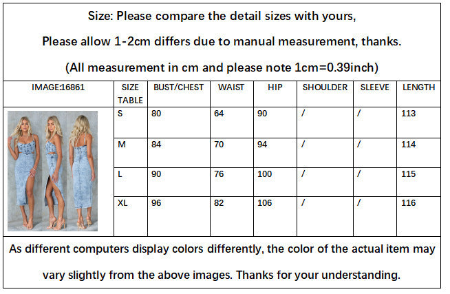 Sleeveless Acid Wash Women Denim Dress with Side Slit Midi Fit