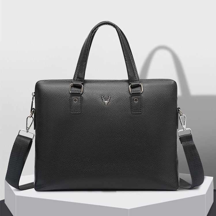Genuine Leather Briefcase Bag Office Causal