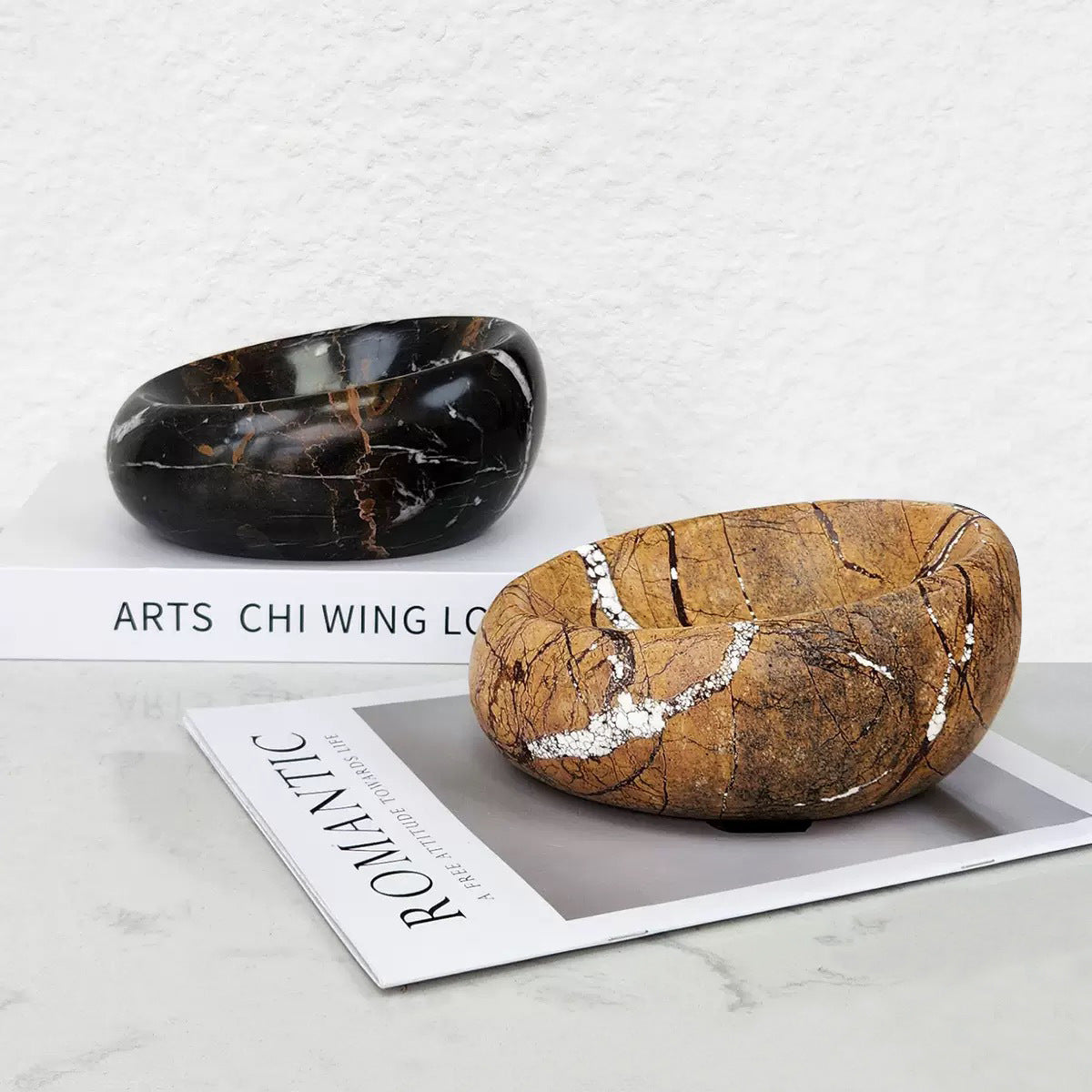Meibao Marble Fruit Tray Bowl Decorative Marble Home Decor