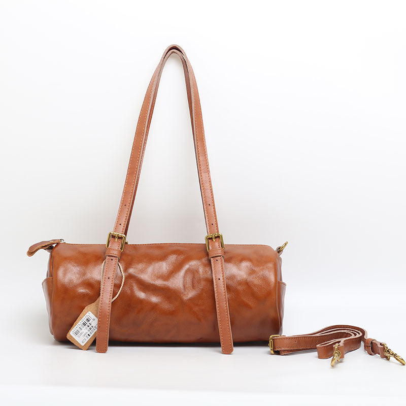 Women Leather Shoulder Bag Retro Underarm Pillow Purse
