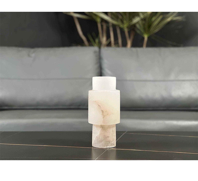 Spanish Real Marble Flower Vase Ornaments Decorative for Living Room & Hotel