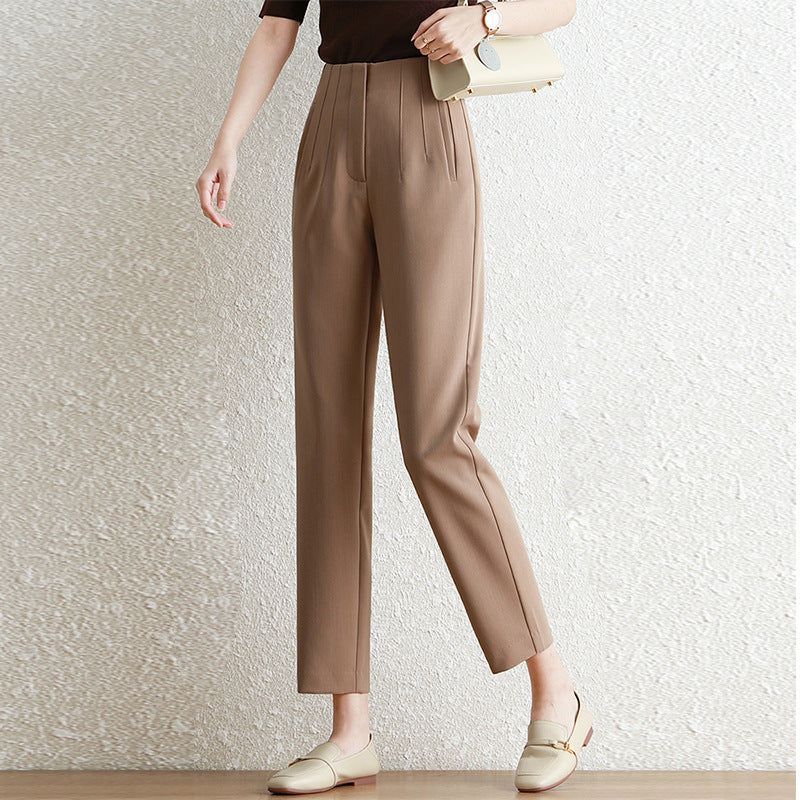 Women's Pleated Straight Leg Pants
