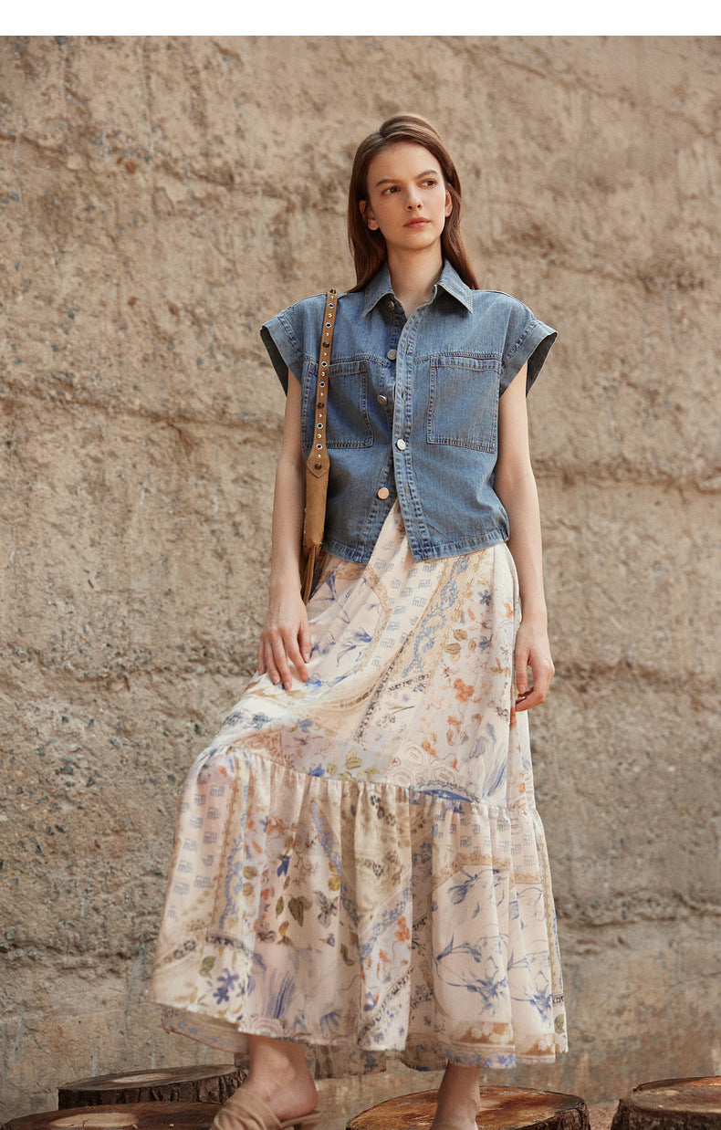 Cropped Jean Jacket for Women