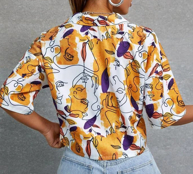 womens drop shoulder short sleeve shirts