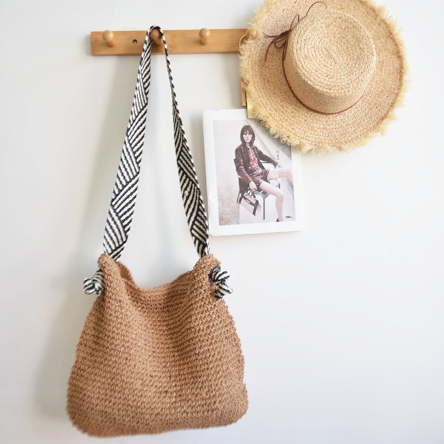 Woven Straw Underarm Bag Summer Beach Purse