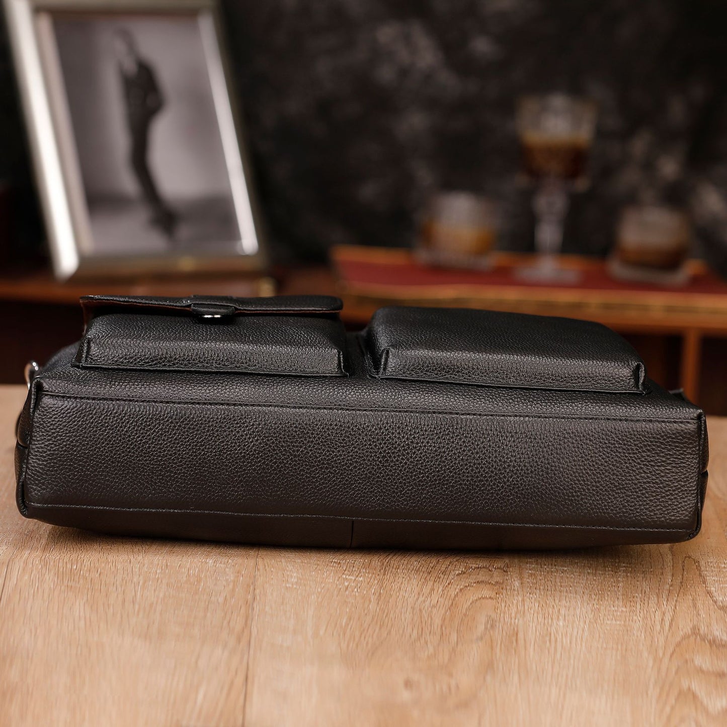 Genuine Leather Office Bag With Laptop Compartment