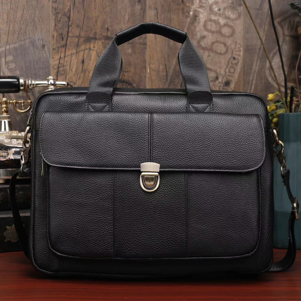 Genuine Leather Office Briefcase Bag