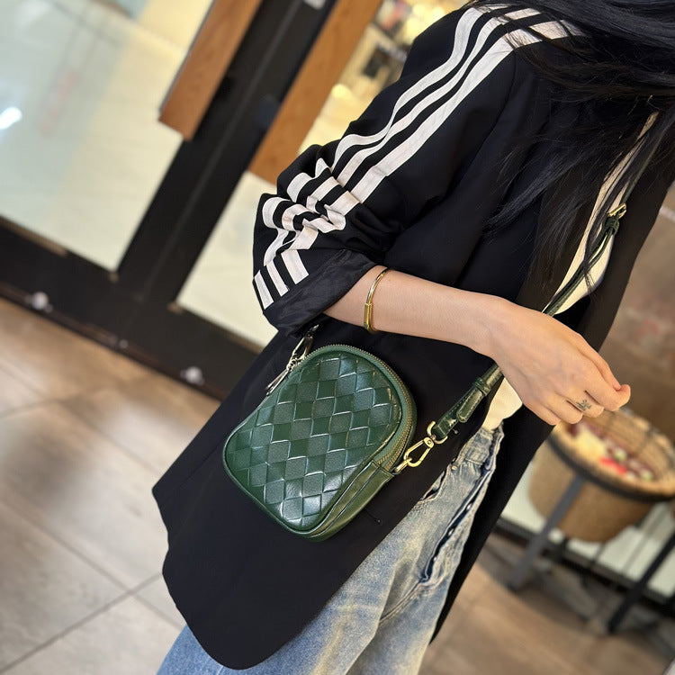 Leather Crossbody Phone Bag for Women