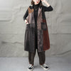 Patchwork Hooded Sleeveless Denim Dress for Women