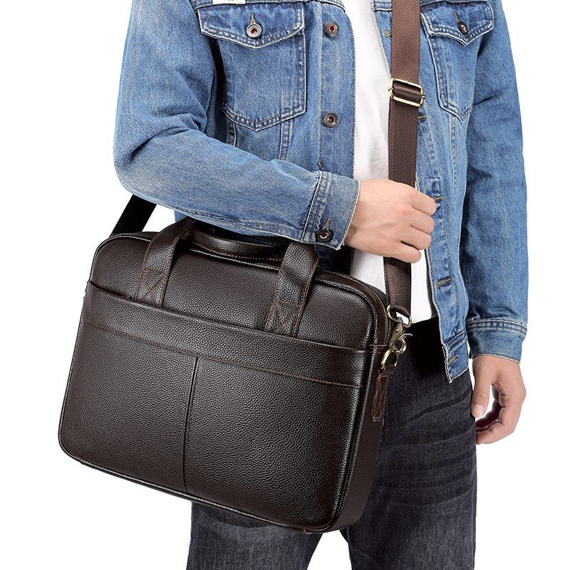 Genuine Leather Business Office Bag for Men