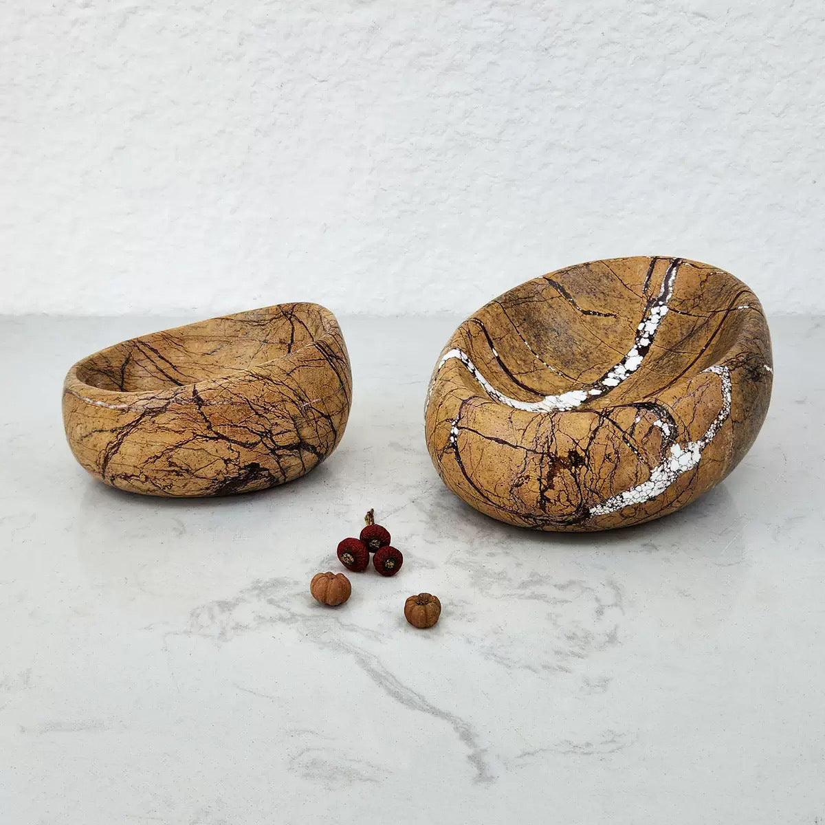 Meibao Marble Fruit Tray Bowl Decorative Marble Home Decor