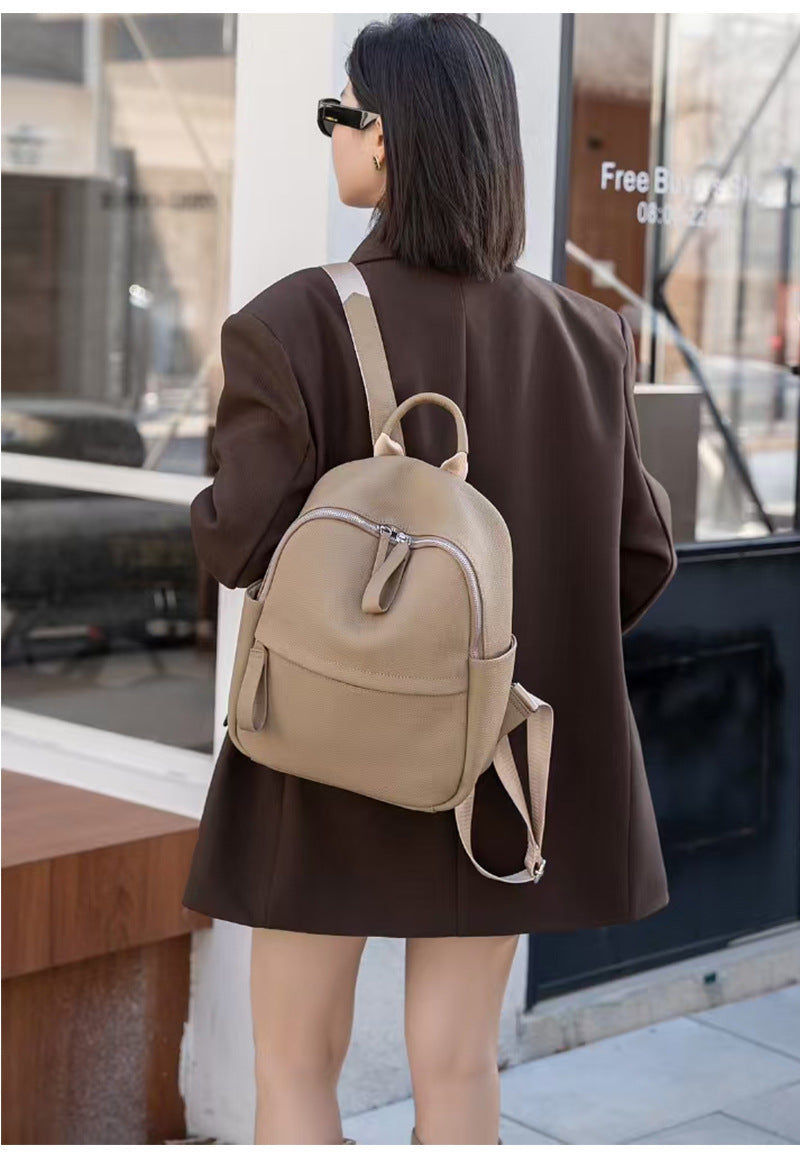 genuine leather mini rucksack womens
