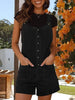 Dual Pocket Denim Overall Casual Summer Denim Onesie
