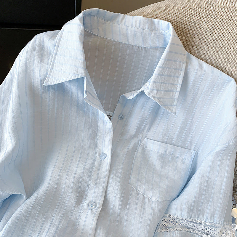 women's striped blouse long sleeve