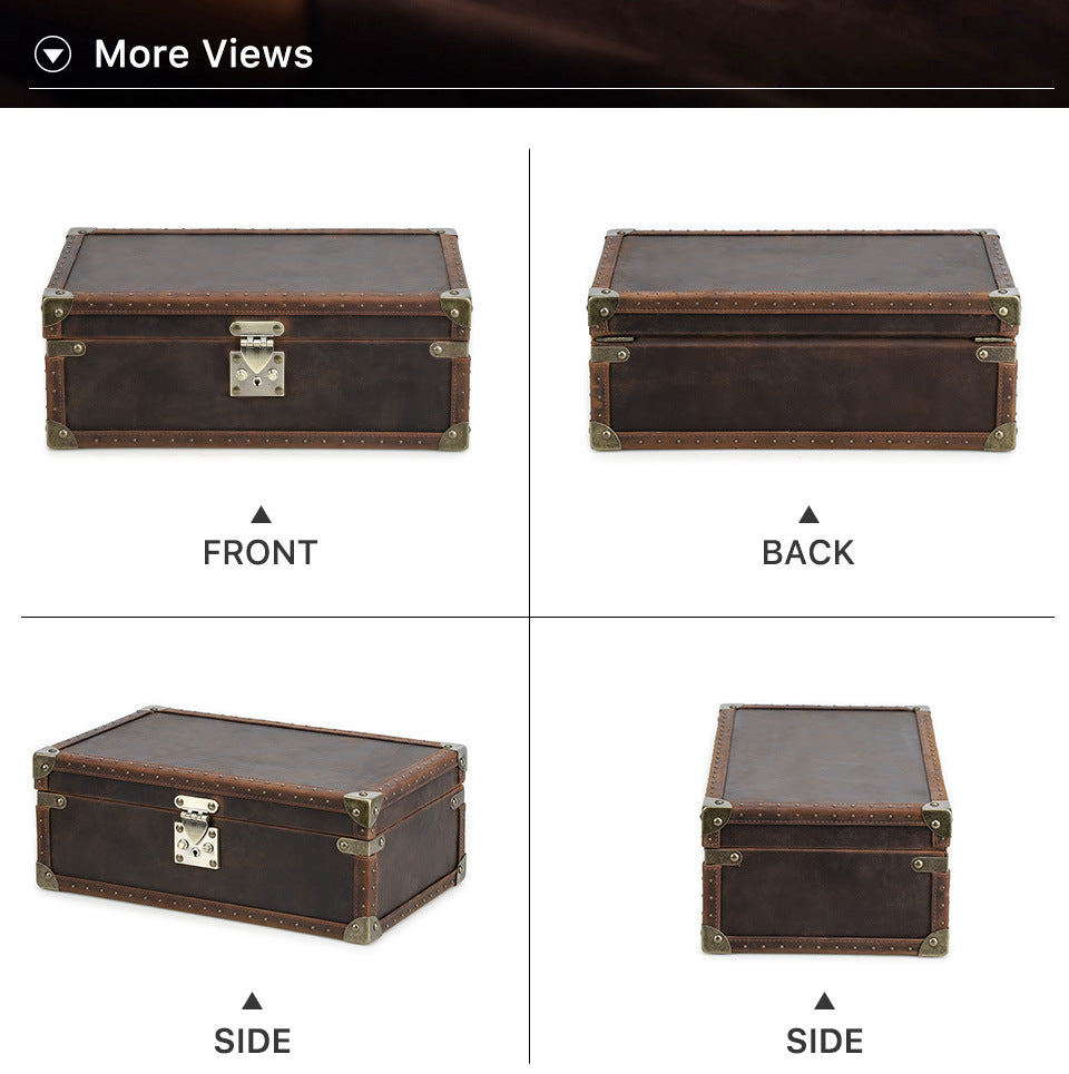 Vintage Leather Watch Box for Men 10 Slot Display Case