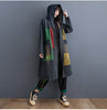 Hooded Oversized Denim Trench Coat for Women