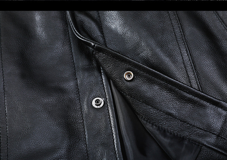 Biker Leather Vest Men Slim Fit Motorcycle Vest