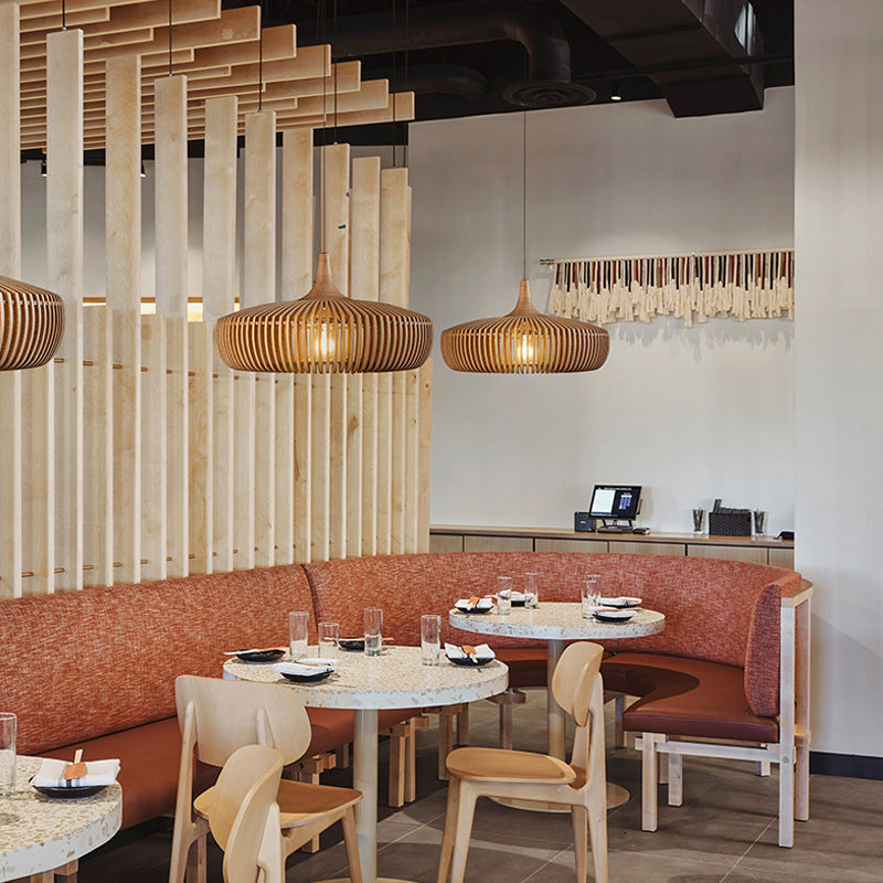 Scandinavian Wood Pendant Light Ceiling Lamp & Modern Farmhouse Chandelier