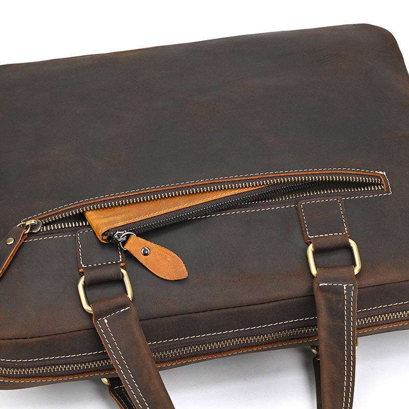 Genuine Leather Office Messenger Bag for Men