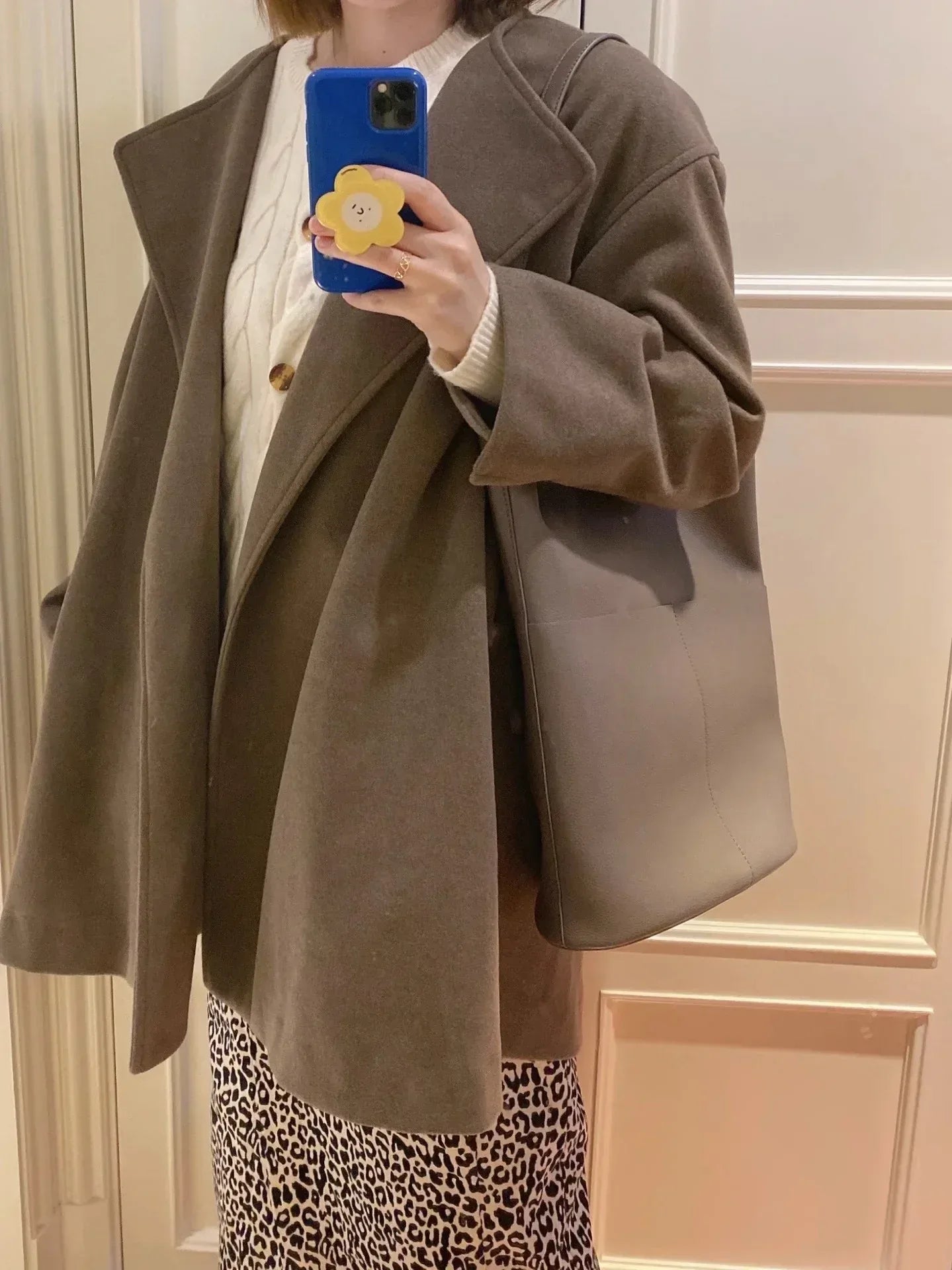 Women Genuine Leather Tote Bag Everyday Carry Purse