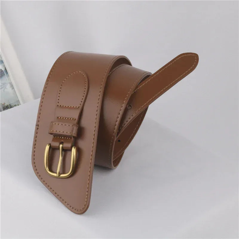 genuine leather slim waist belt for women