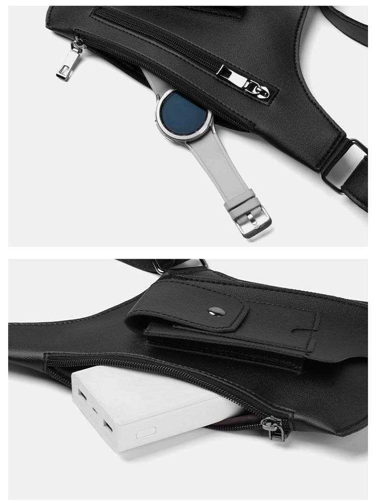 Faux Leather Anti Theft Shoulder Holster Bag