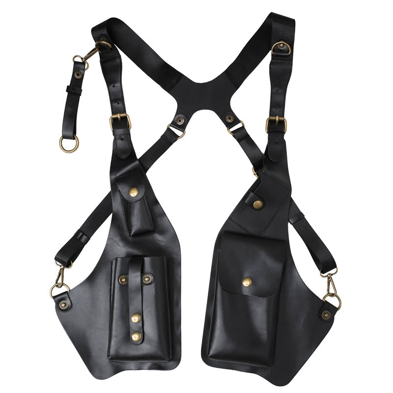 Leather Shoulder Holster Underarm Wallet & Chest Rig Pouch
