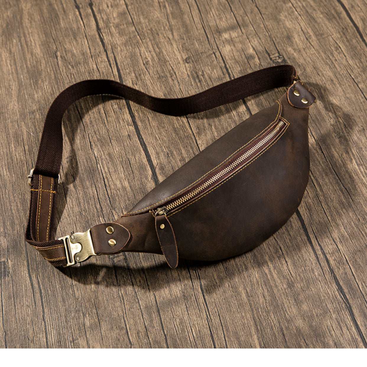 Genuine Leather Waist Bag Crossbody Belt Pack