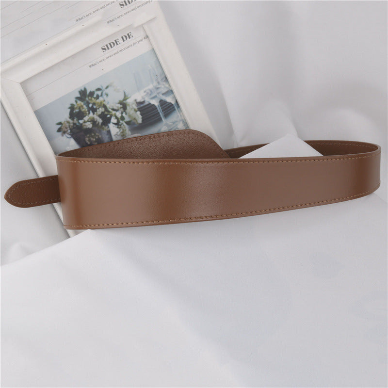 genuine leather slim waist belt for women