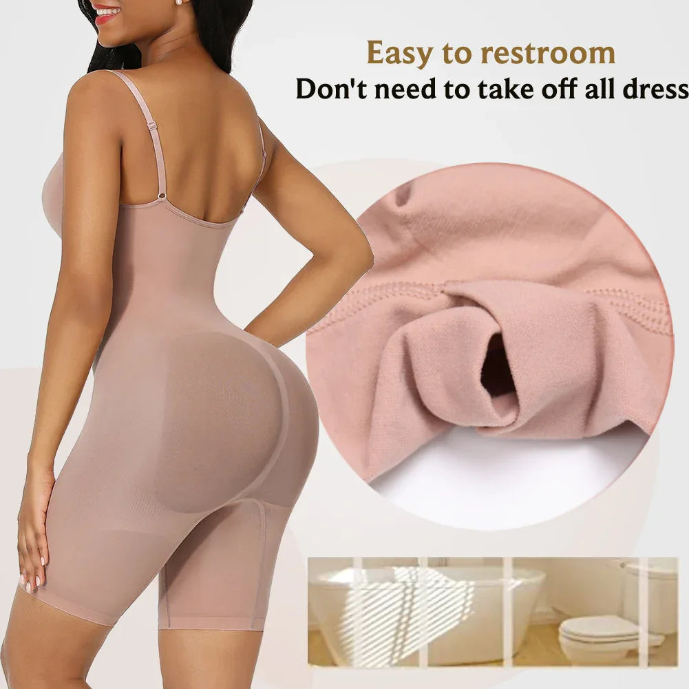 Seamless One-Piece Body Shaper for Women Tummy Control Bodysuit