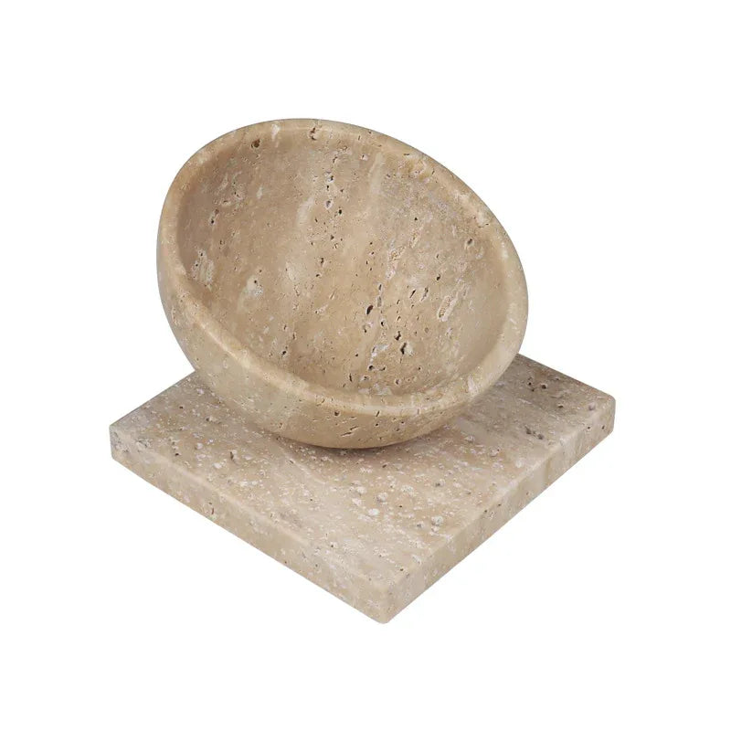 European Natural Marble Flower Pot Succulent Planter Indoor Stone Bowl