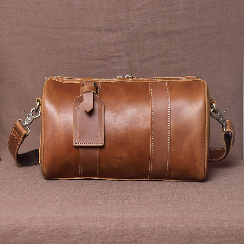 Leather Shoulder Duffel Bag Crossbody Satchel