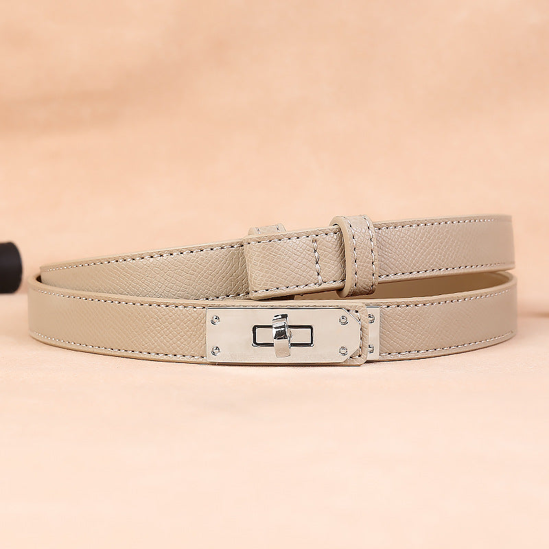 women leather belts with silver bucket