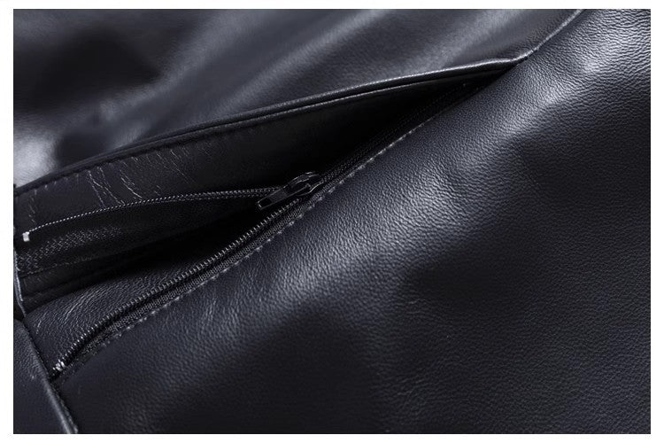 High Waisted Black Women Leather Pants Harem Style
