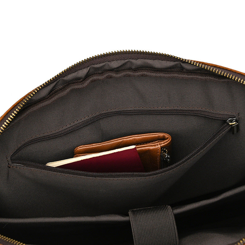 Genuine Leather Office Messenger Bag for Men